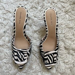 Gianni Bini Zebra Print Calf Hair Mini Heels